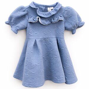 Janie and Jack Girls Ruffle Jacquard Dress: 12-18 months